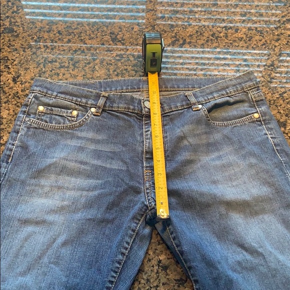 🌚FINAL🌚 LACOSTE Signature Croc Dark Wash Jeans - Picture 8 of 9